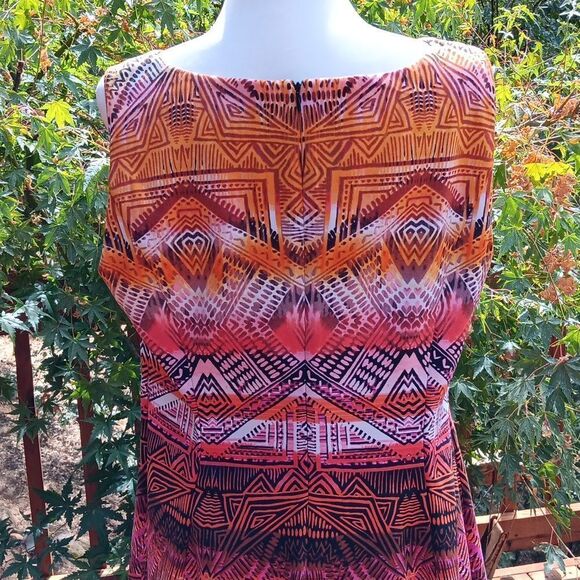 Dressbarn Native Inspired A Line Dress  Aztec,Native Inspired, Vintage - Picture 6 of 11
